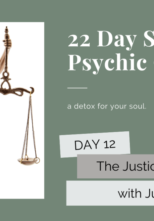 psychic cleanse day 12 justice tarot card meaning