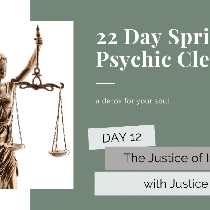 psychic cleanse day 12 justice tarot card meaning