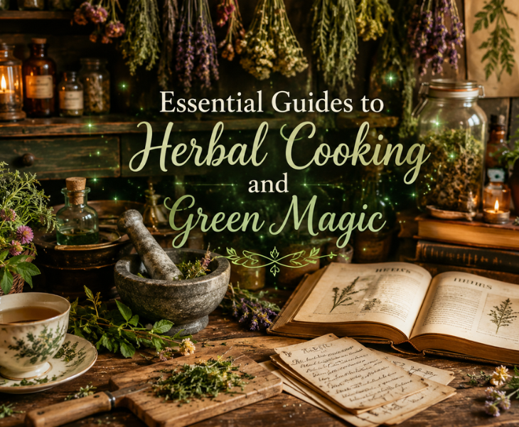 Essential Guides to Herbal Cooking and Green Magic